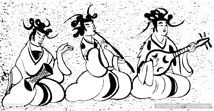 抽象底纹 欧式黑纹 古典花纹