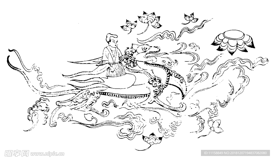 抽象底纹 欧式黑纹 古典花纹