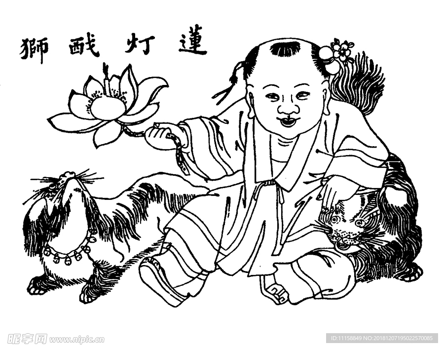 欧式黑纹 古典花纹 人物 花纹