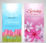 2款创意逼真花卉banner