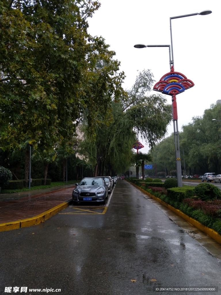 雨天的城市风景