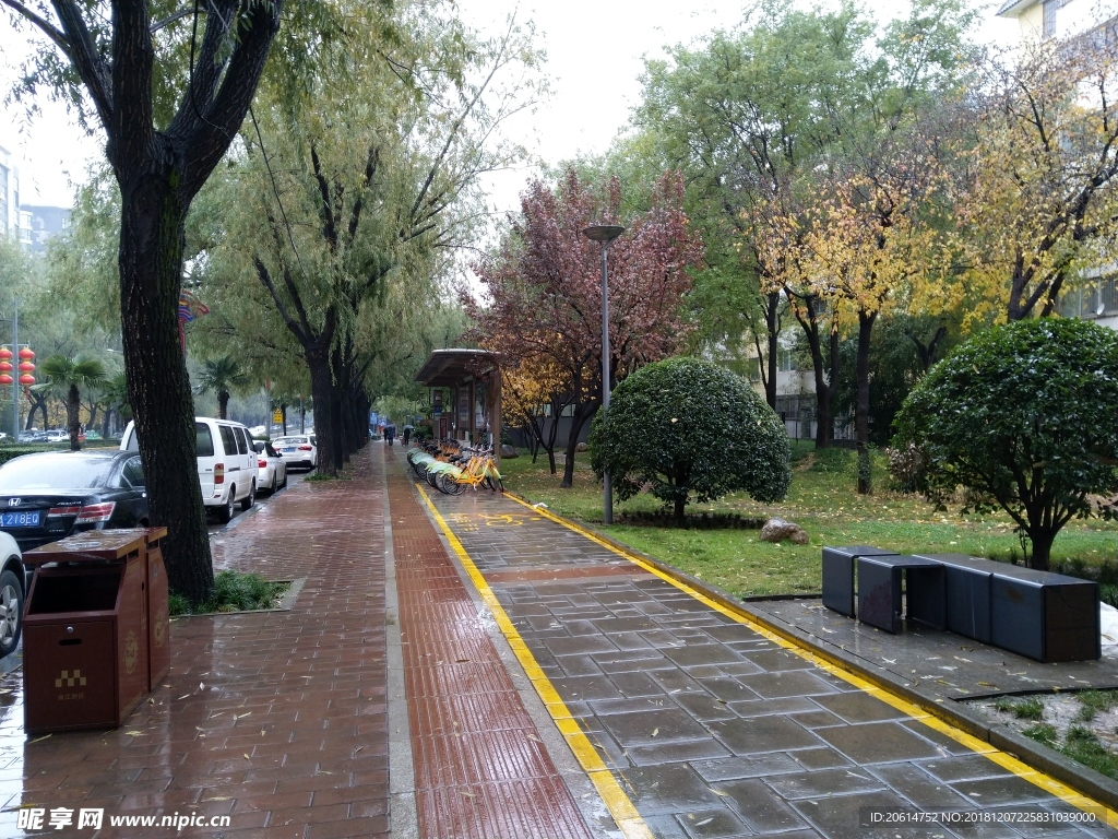 雨天的城市街道