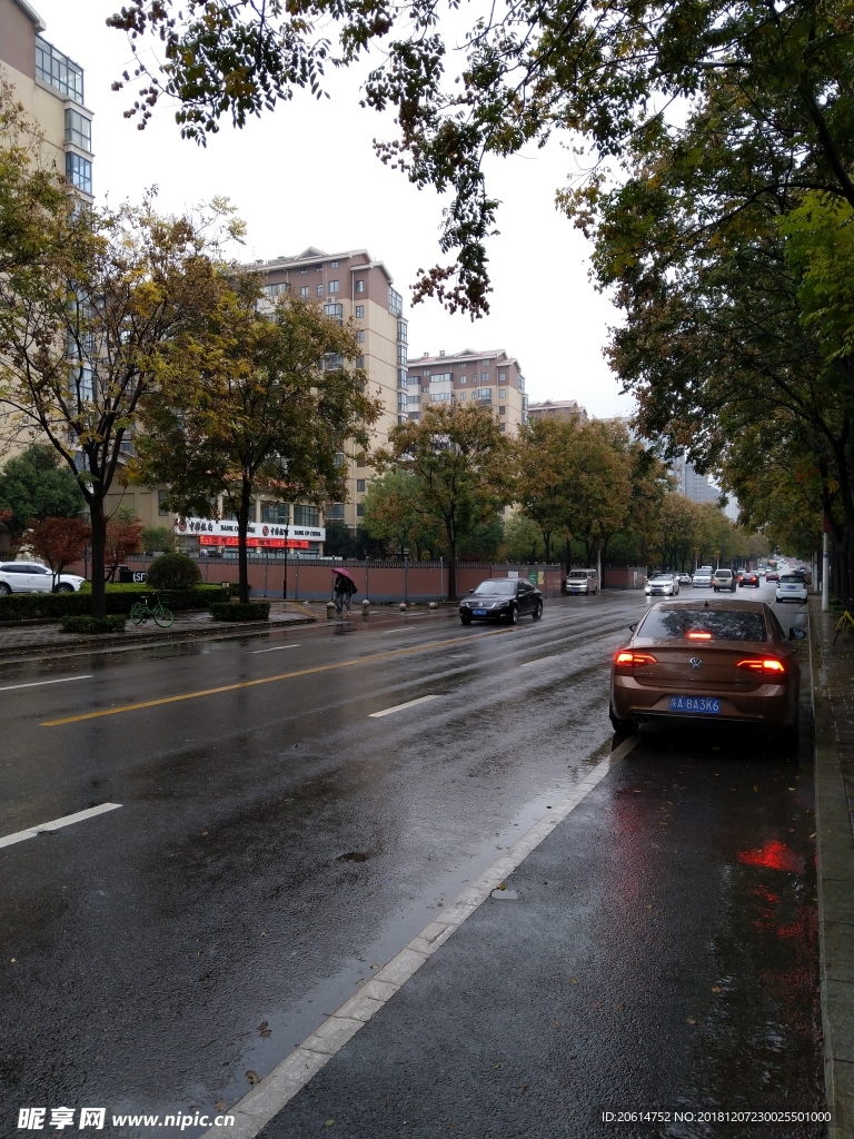 雨天的城市街道