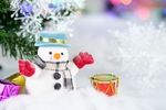 高清圣诞 圣诞树雪人
