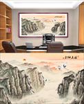 溪山神韵山水画