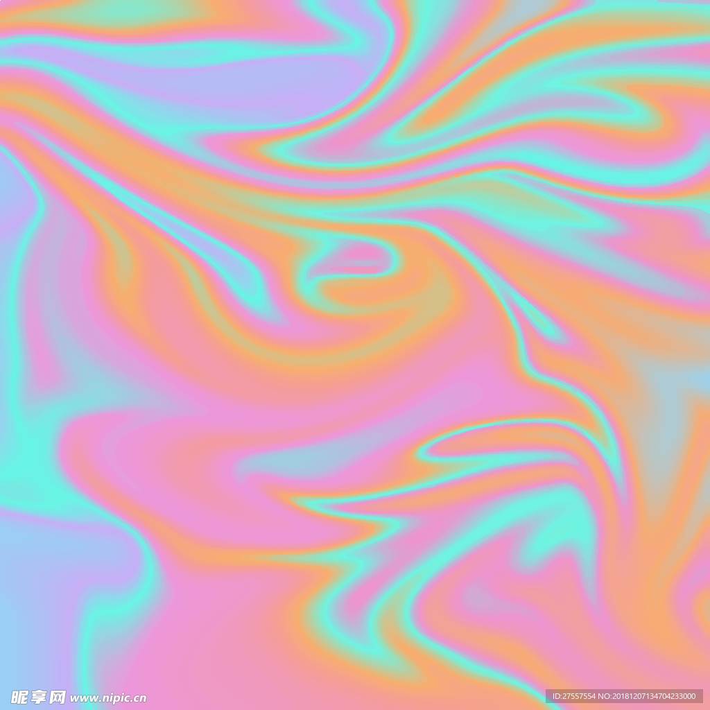 矢量全息 流动炫彩素材