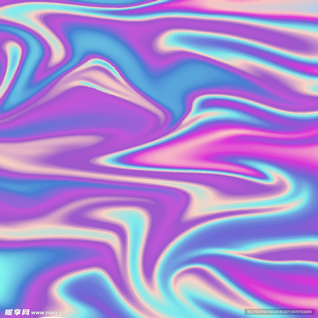 矢量全息 流动炫彩素材