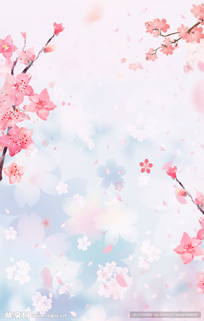 桃花唯美背景