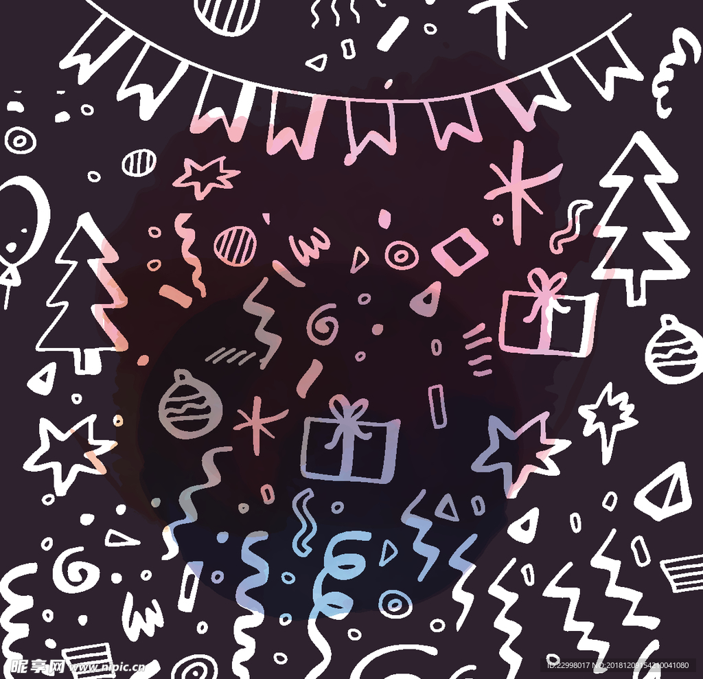 圣诞元素 插画