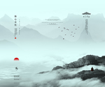 中国风水墨蝉意家居装饰画