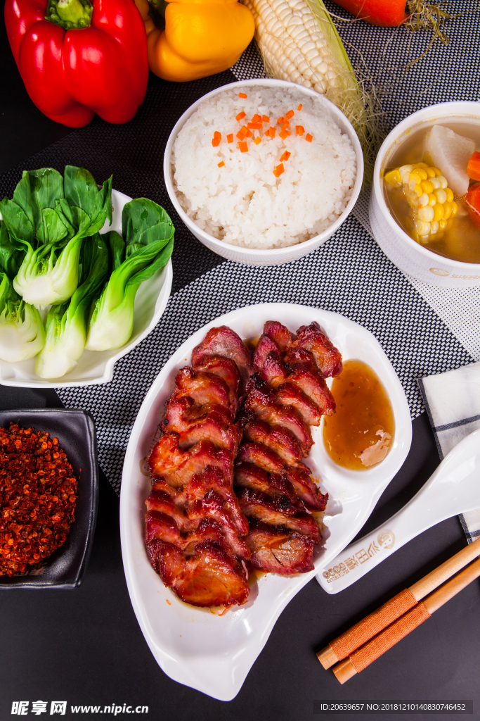 蜜汁叉烧套饭
