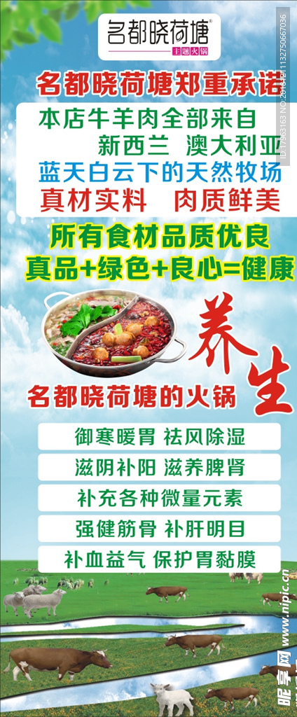 养生火锅展架