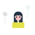 棒棒糖女孩矢量图