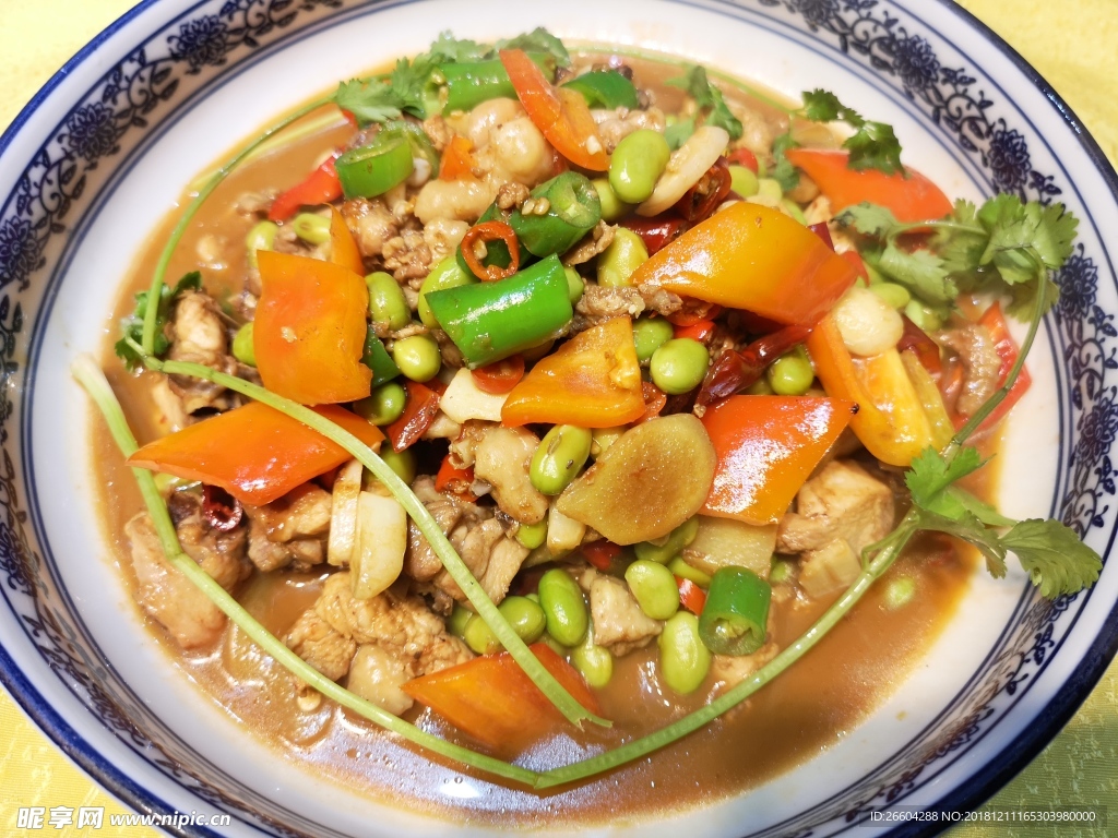 毛豆烧仔鸡