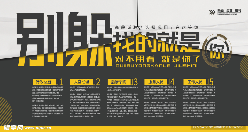 招聘展板