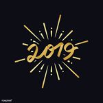 金色的2019新年