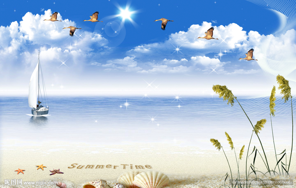 海景背景墙