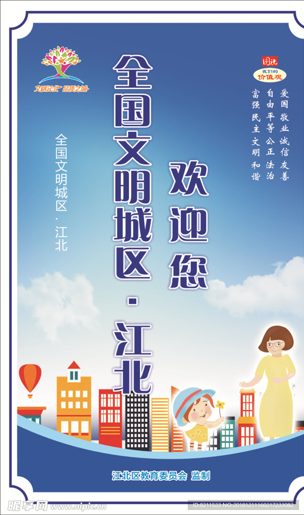 创文明城市宣传海报