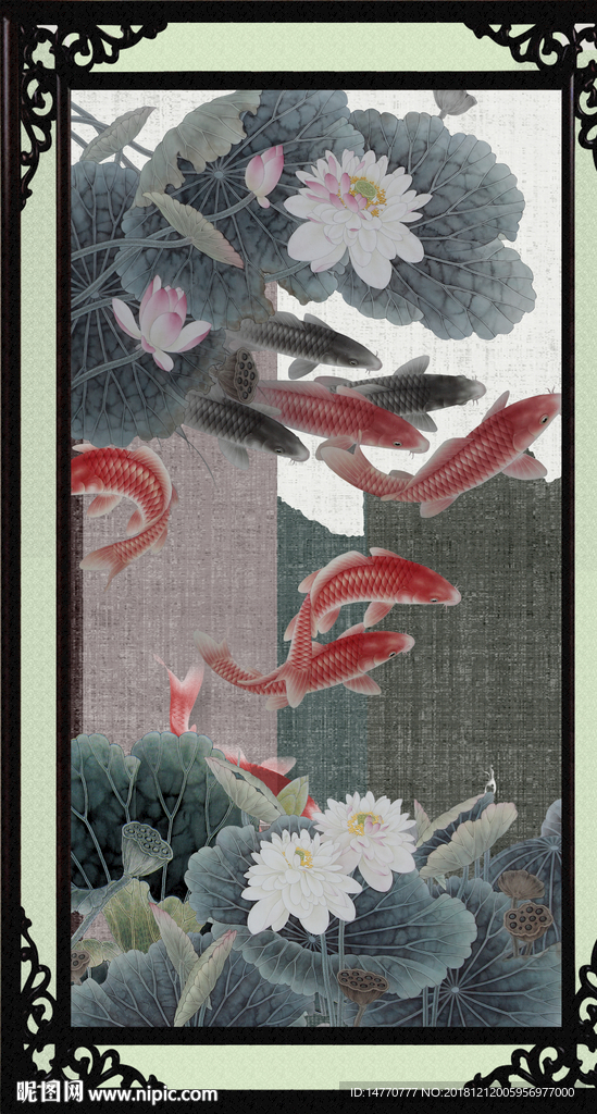 国画荷花