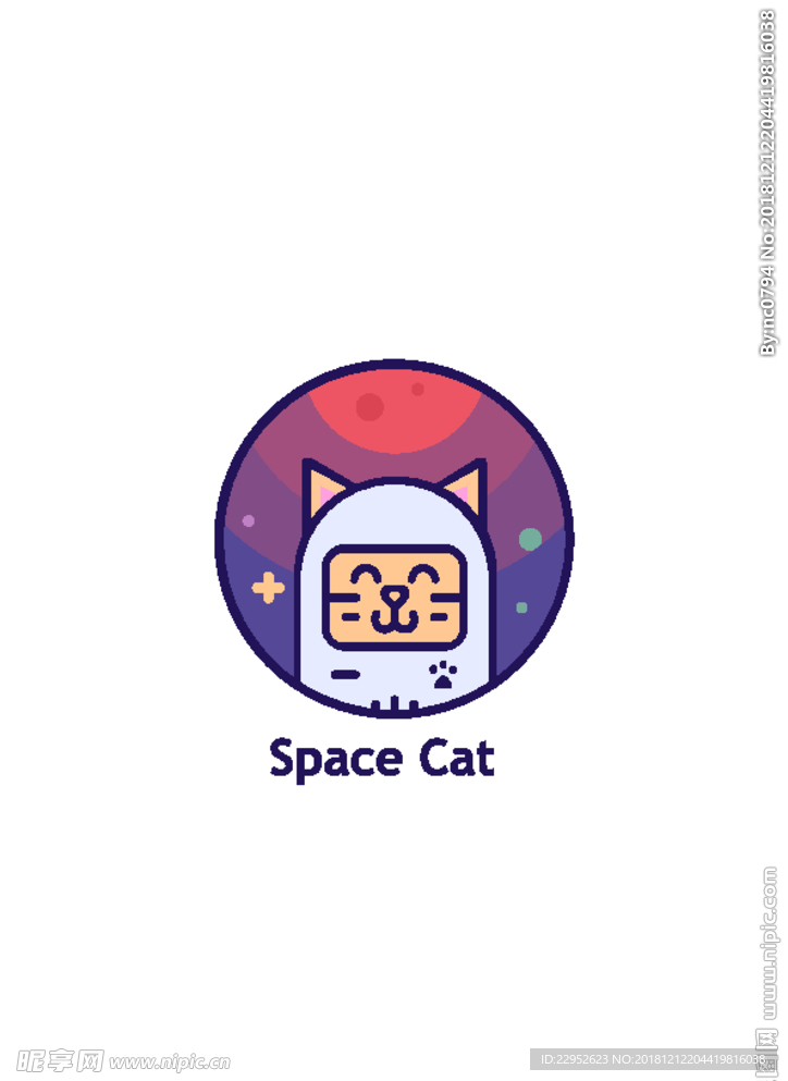 可爱太空猫