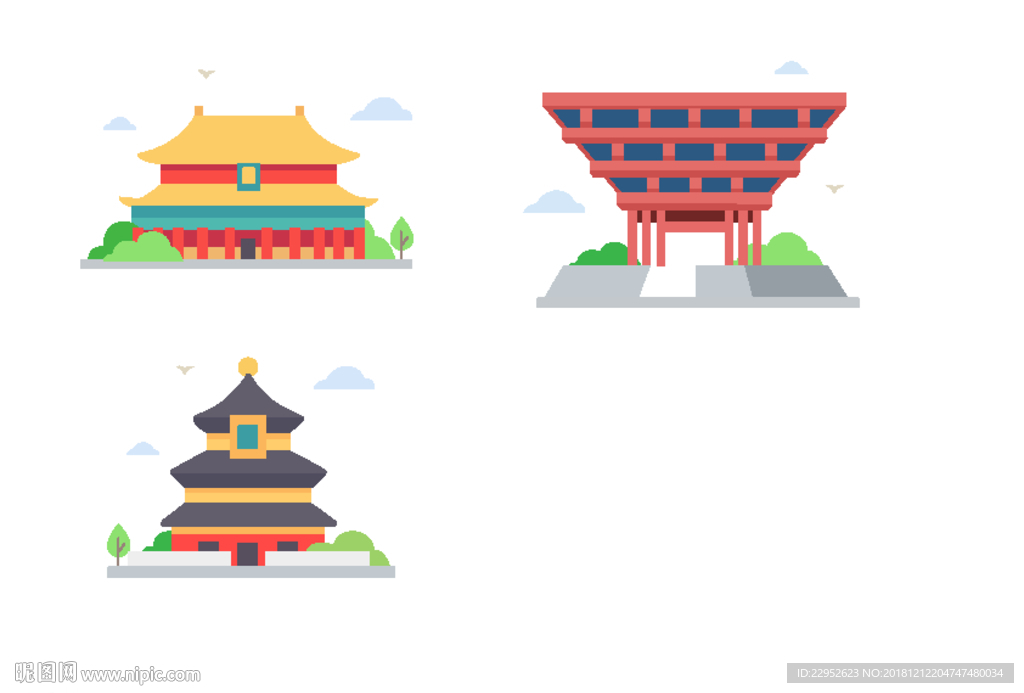手绘矢量城市图片
