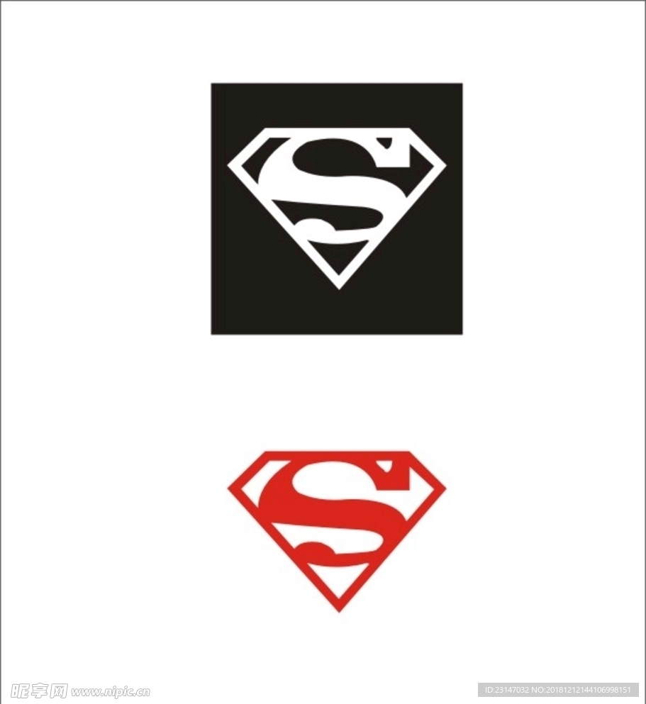 超人矢量 logo