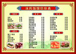 价目表