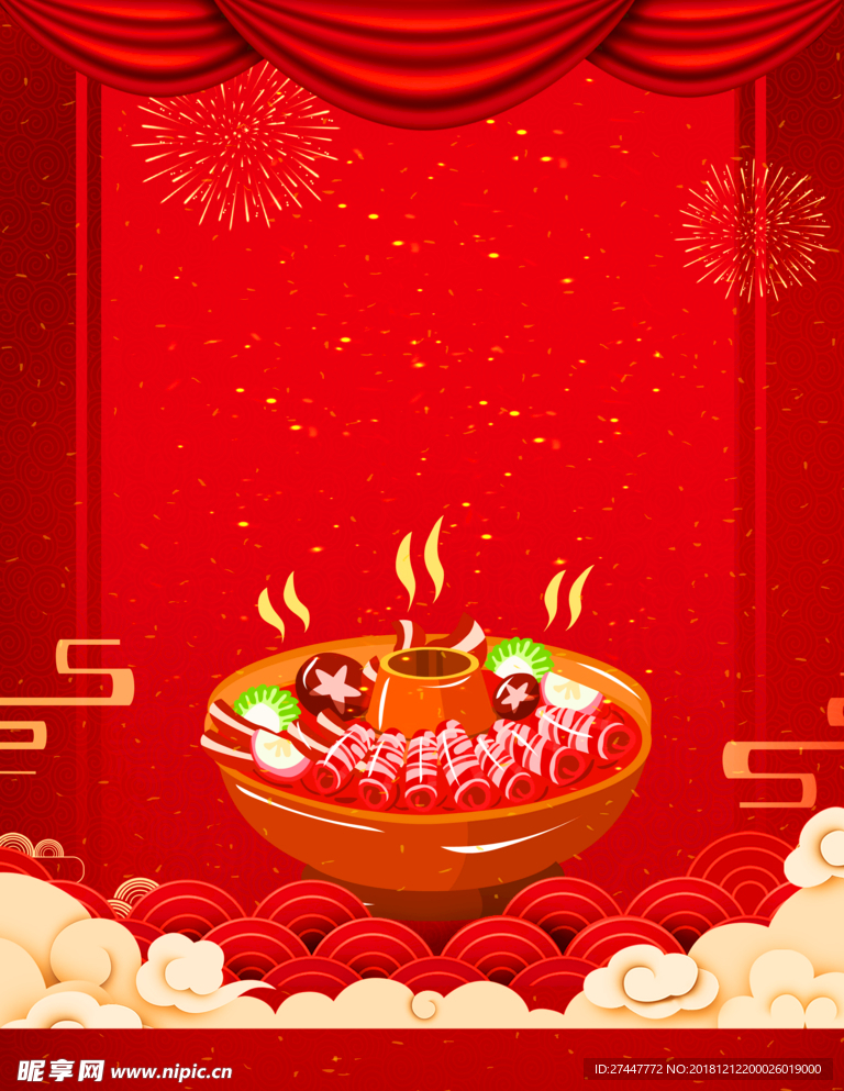 红色背景