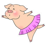 穿粉红色裙子的小猪