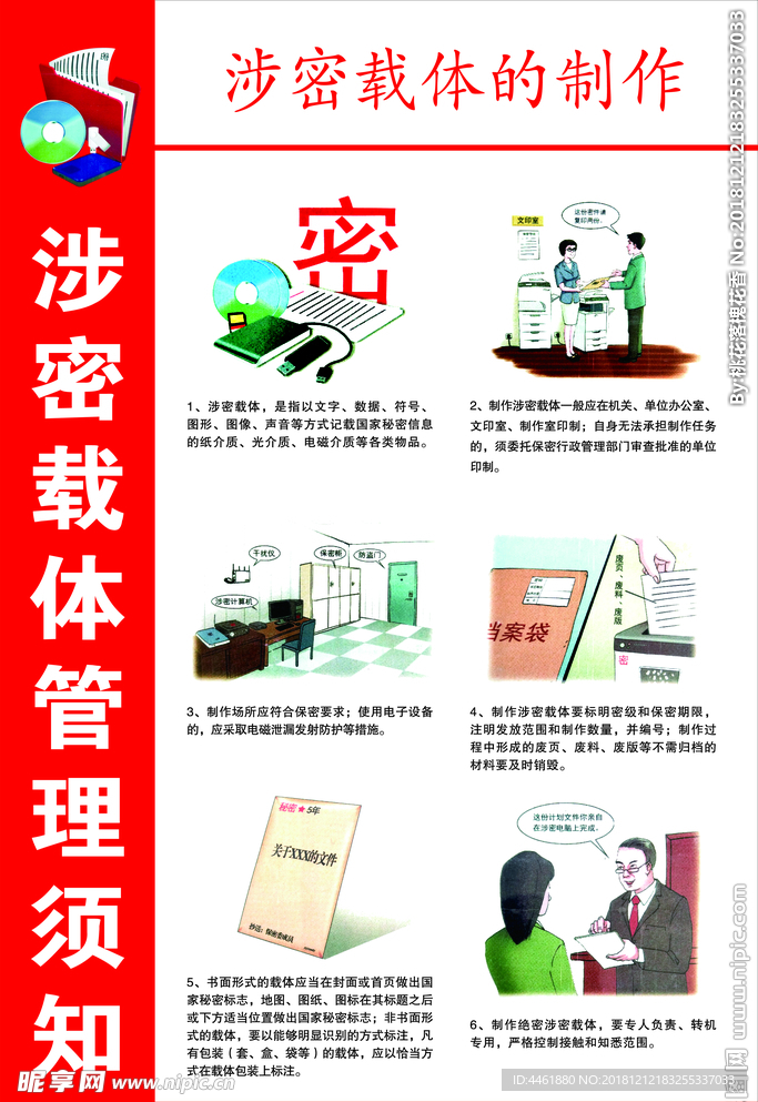 涉密载体的制作
