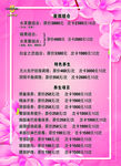 美容价目表 灯片 海报