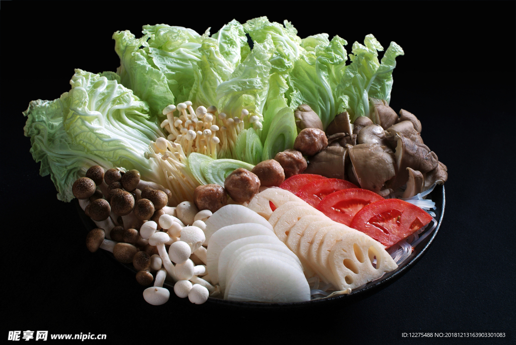 火锅素菜菌类拼盘