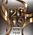 2019新年金色矢量封面素材