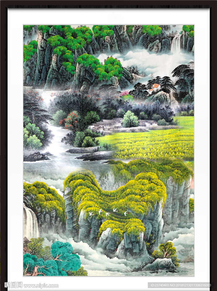 山水中堂画 大厅山水画