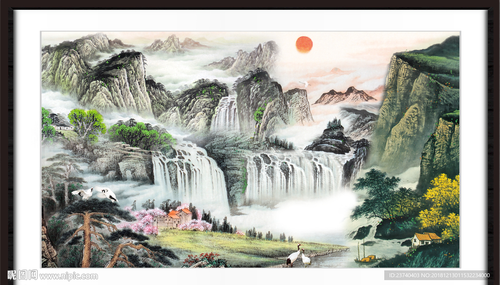 山水中堂画 大厅山水画