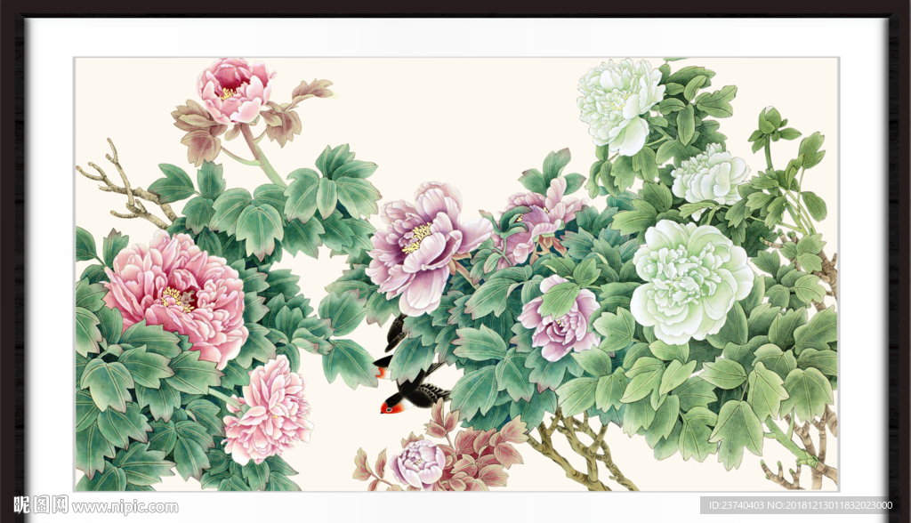 牡丹装饰画 牡丹富贵
