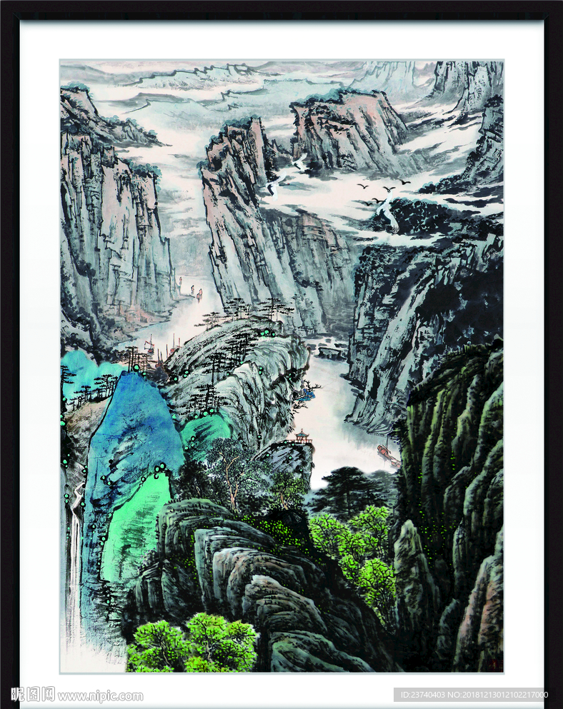 山水中堂画 大厅山水画