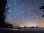 星流迹 明星 夜 光 天空 繁