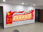五化建设矢量背景墙