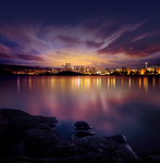 城市夜晚灯光风景