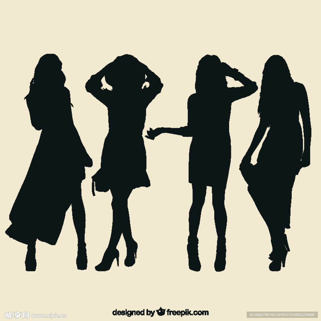 女性剪影