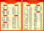 饭店菜单