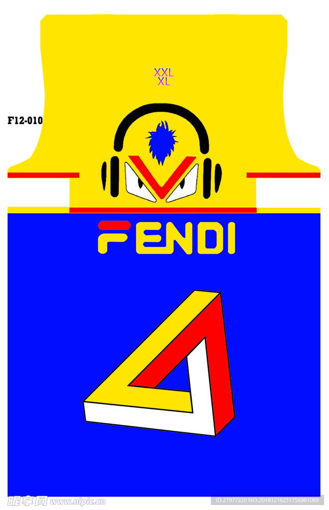 服装设计  fendi T恤