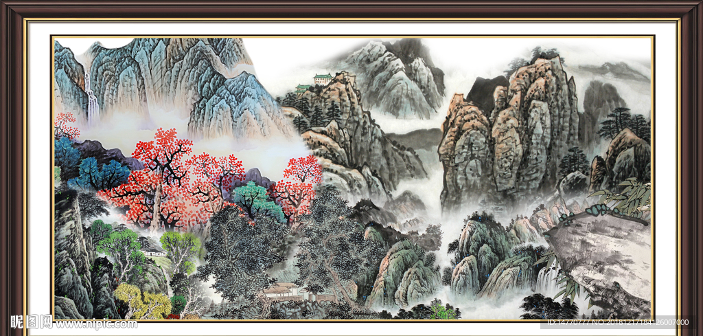 风景画 山水国画
