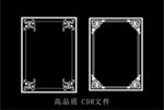 中式镂空花型 底纹边框 雕刻花