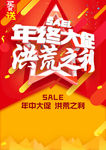 年终大促展板