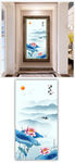 家和万事兴荷花玄关装饰画