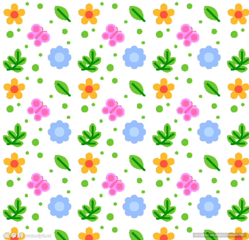 矢量花朵拼接