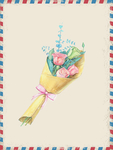 手绘玫瑰花束