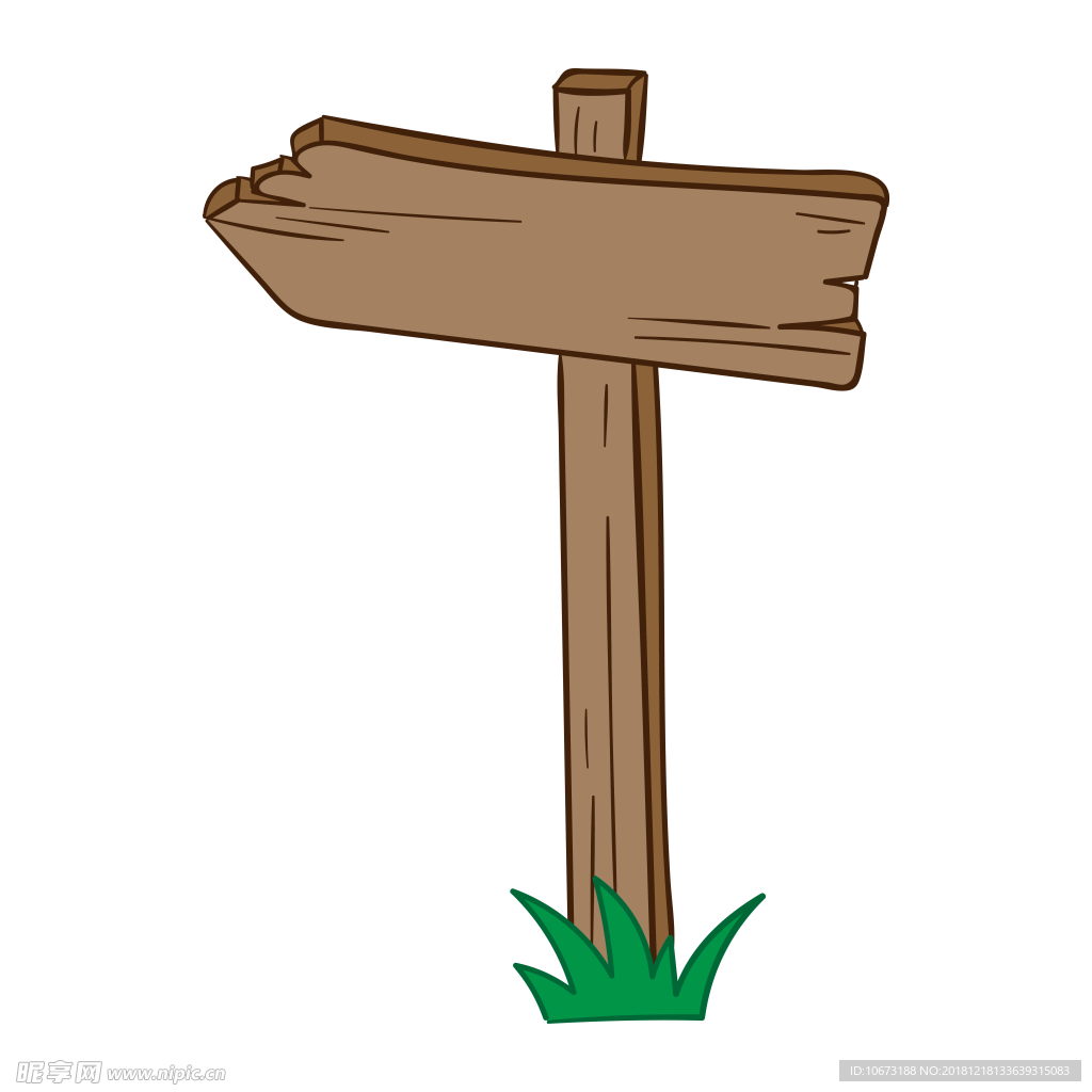 木指示牌图片